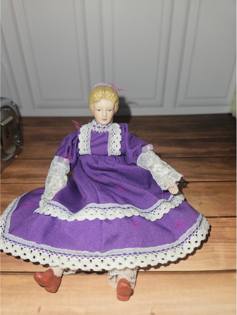 Vintage Victorian porcelain doll for dollhouse